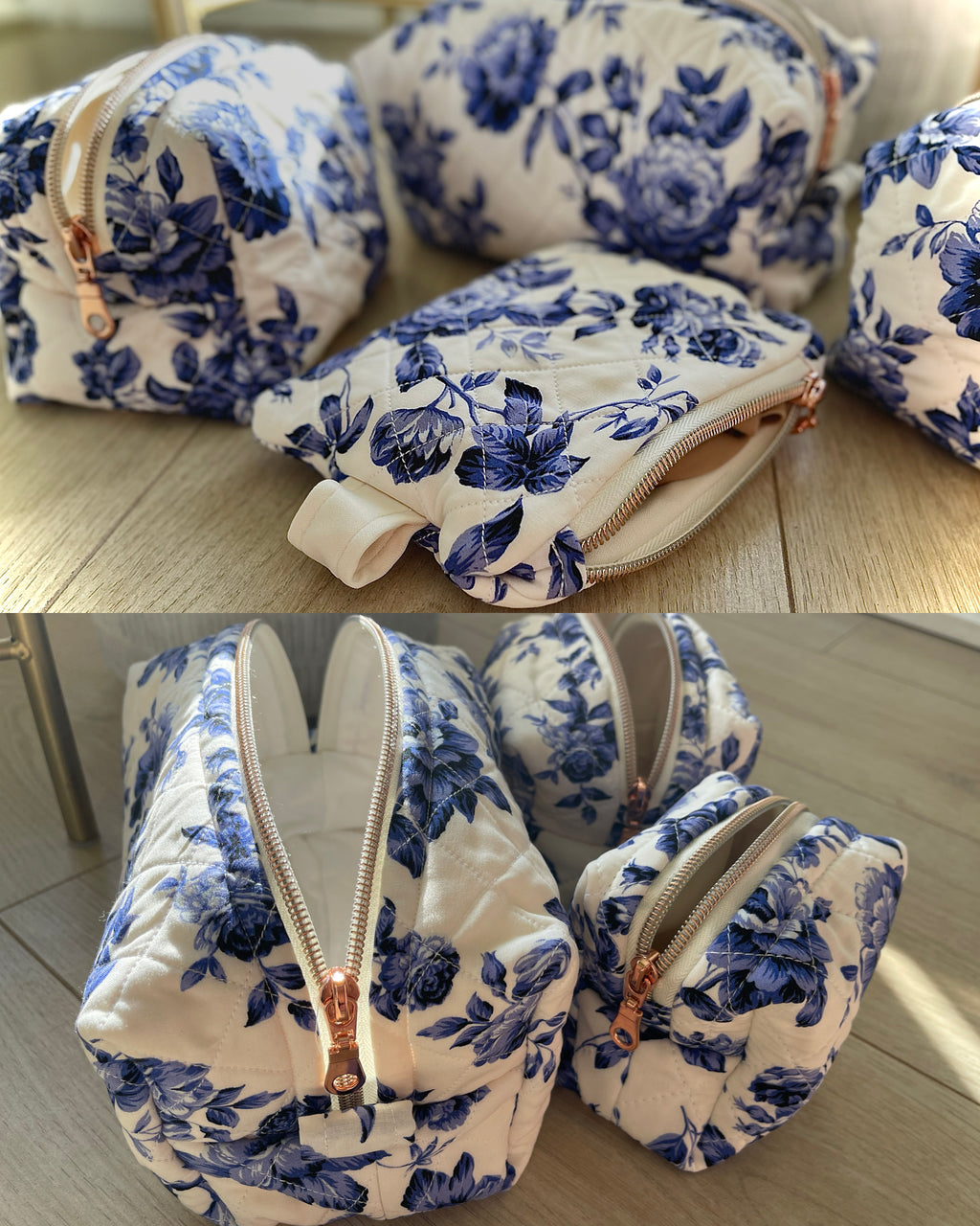 Blue Garden Quilted Bags