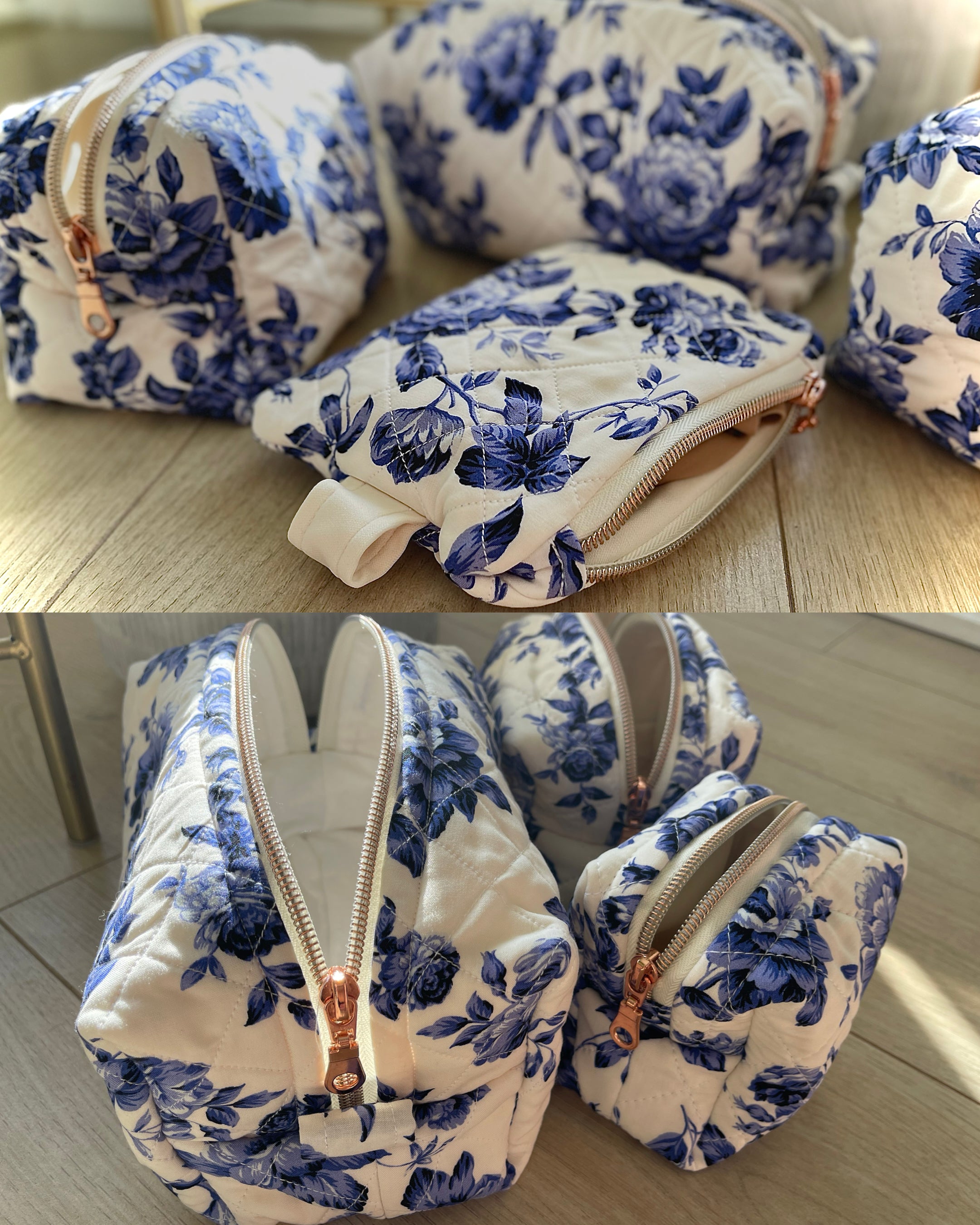 Blue Garden Quilted Bags