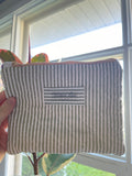 Green Stripe -Makeup Pouch