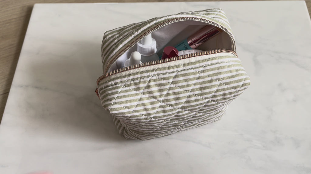 Green Striped - Medium White Lining